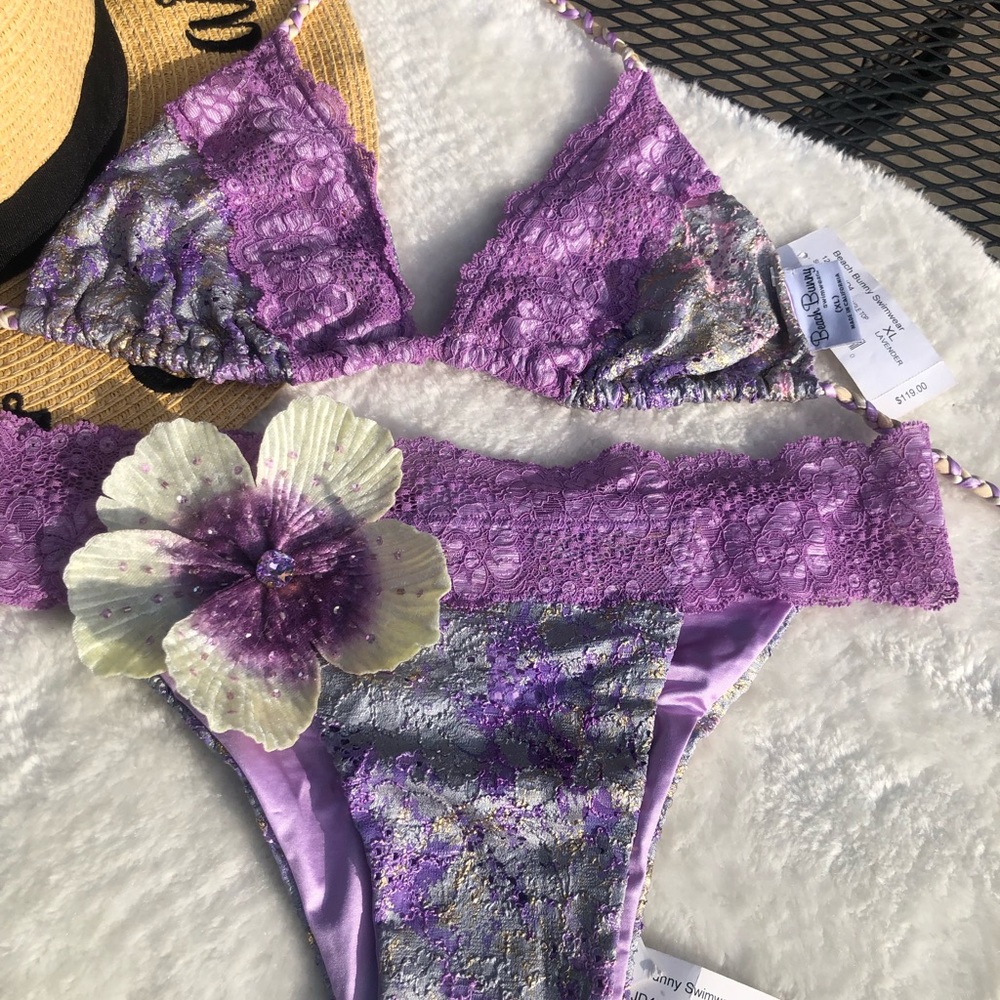 NWT Beach bunny Sugar Magnolias lavender XL set - Picture 5 of 16